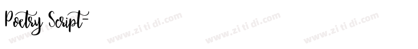 Poetry Script字体转换